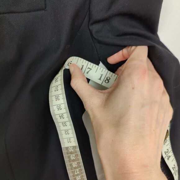 J. Crew Black Lightweight 100% Wool Super 120's Blazer Jacket Women's Size 4 - Picture 9 of 11